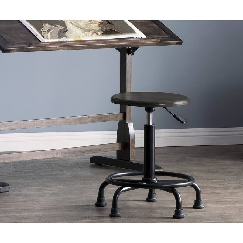Studio Designs Retro Wood Seat and Height Adjustment Stool
