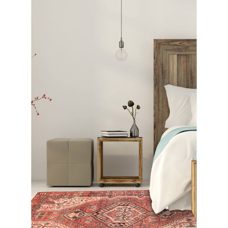 ECARPETGALLERY Hand-knotted Andelz Red Wool Rug - 4'2 x 7'4