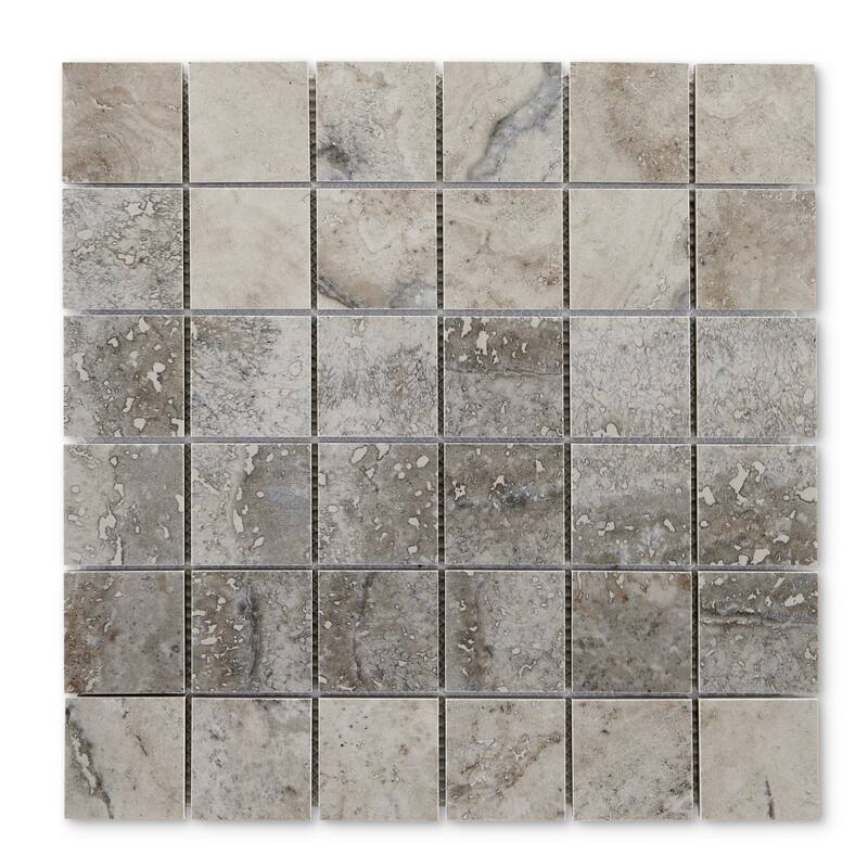 Tufo 12 in. x 12 in. Glazed Porcelain Mosaic Wall and Floor Tile