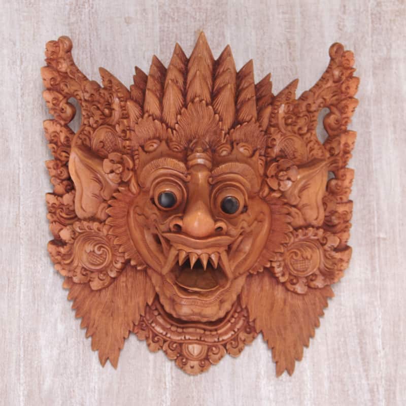 Novica Handmade Great Protector Wood Mask