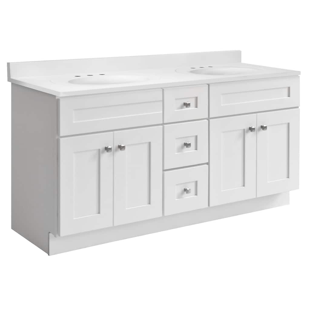 Design House 215228 Brookings 60" Free Standing Double Basin Vanity