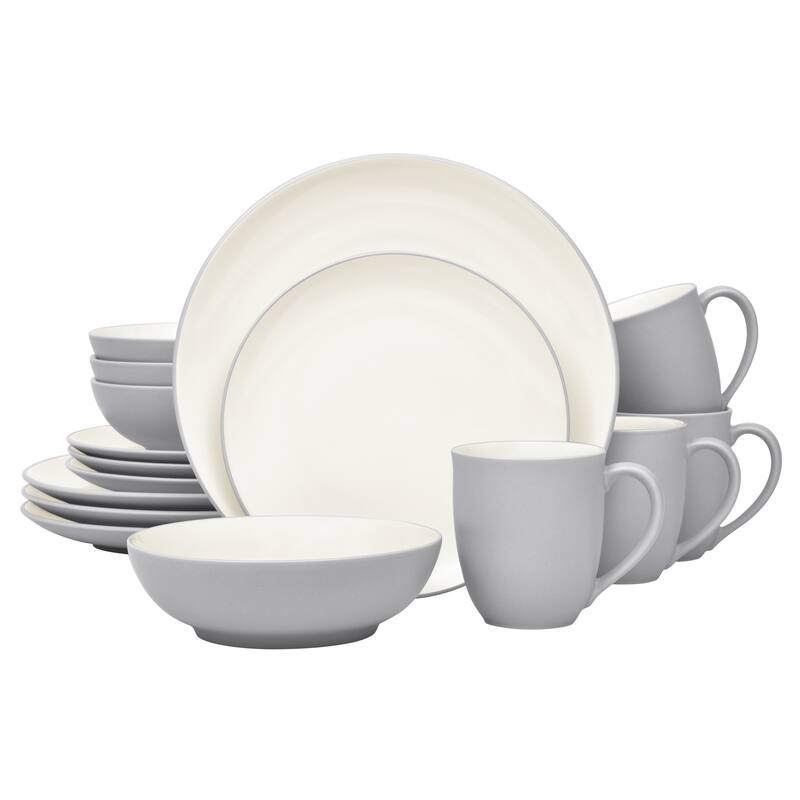 Noritake Colorwave 16-Piece Coupe Dinnerware Set, Service For 4 - Slate