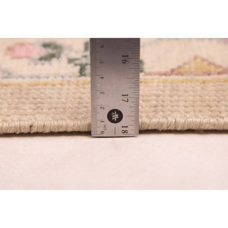 ECARPETGALLERY Hand-knotted Modern Oushak Light Khaki Wool Rug - 8'11 x 11'10