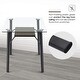 preview thumbnail 9 of 7, Mcombo Glass Dining Table Modern Rectangular Kitchen Table