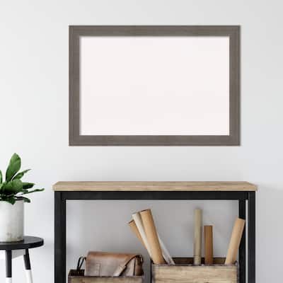 Alta Brown Grey Framed White Corkboard Bulletin Board, Organization Board, Pin Board