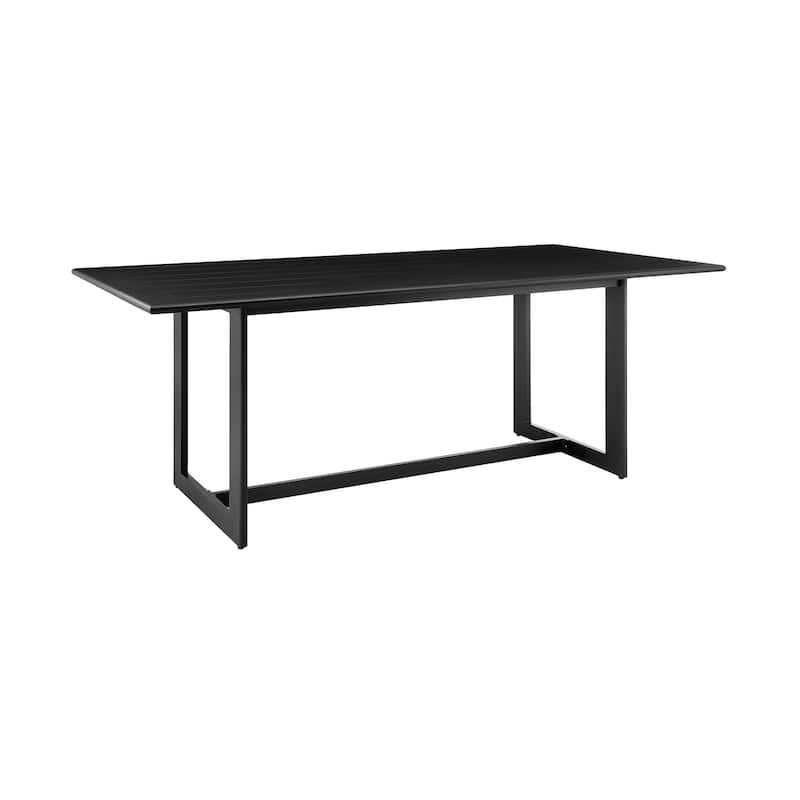 Cayman Outdoor Patio 5-Piece Dining Table Set in Aluminum with Grey Cushions