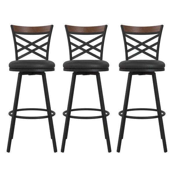 Avenue Greene Livie Upholstered Swivel Bar Stool Set Of 3 N A Overstock 30371598 Stool designs e you can certainly buy combo adjustable and swivel stools. usd