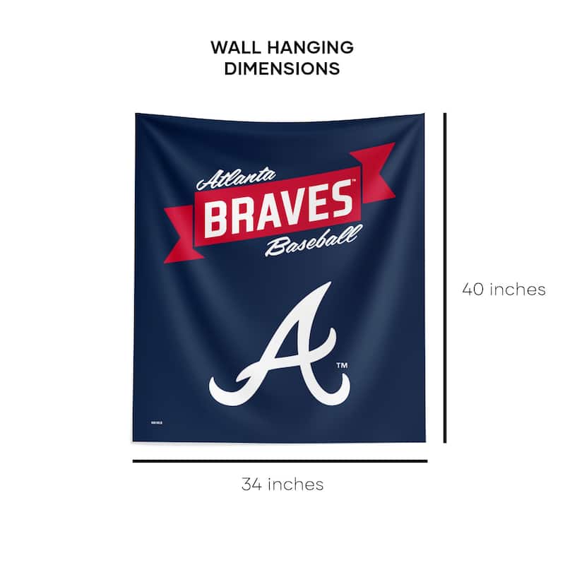 MLB Premium Braves Printed Wall Hanging - 34"x40"