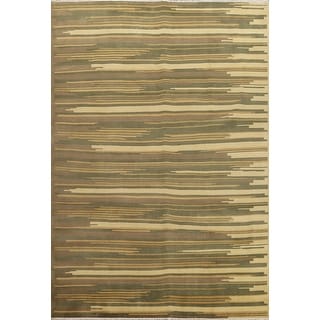 Abstract Gabbeh Oriental Wool Area Rug Hand-knotted Living Room Carpet - 8'1" x 10'8"