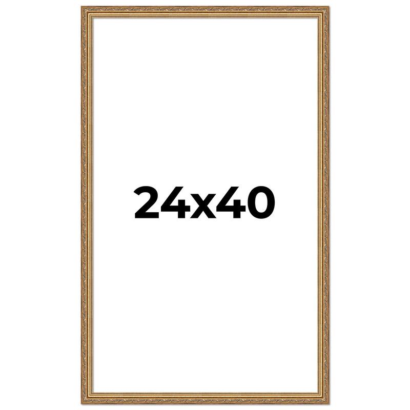 24x40 Frame Red Solid Wood Picture Frame Width 1.75 Inches | Interior Frame Depth 1 13/16 Inches
