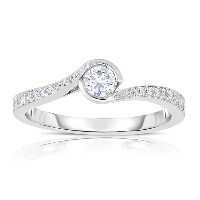 10KW Round Diamond 1/4 CTW Engagement Ring - 7