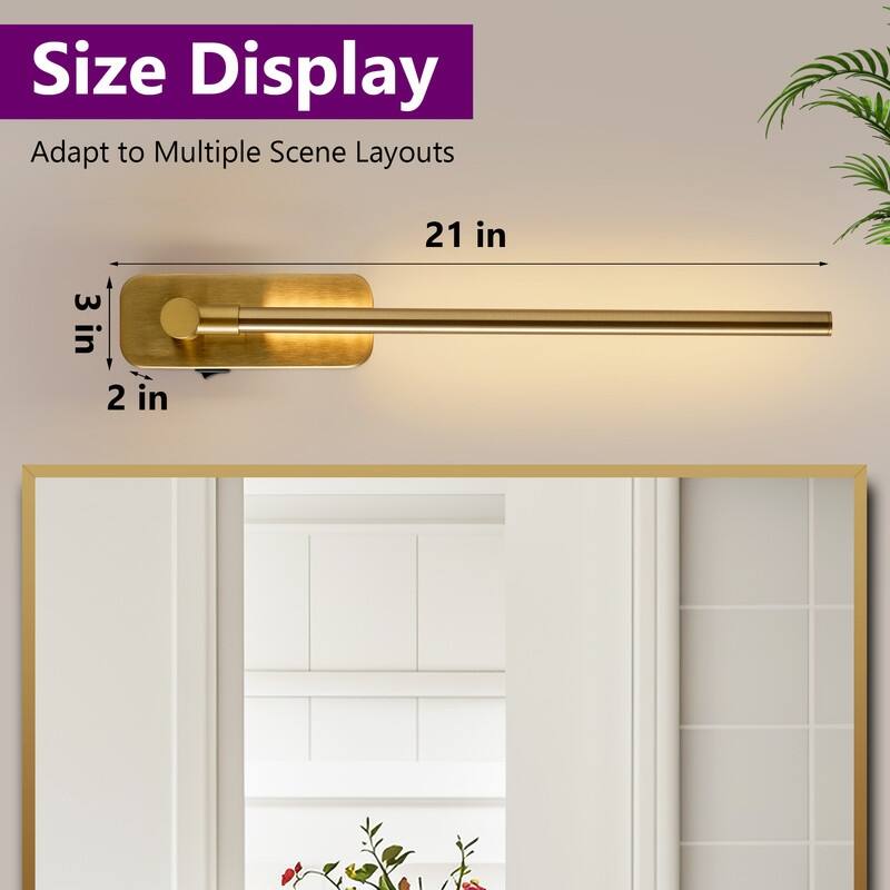 21'' Battery Operated Wall Sconces With Remote Rechargeable Black Dimmable Light Sconces (Set Of 2)