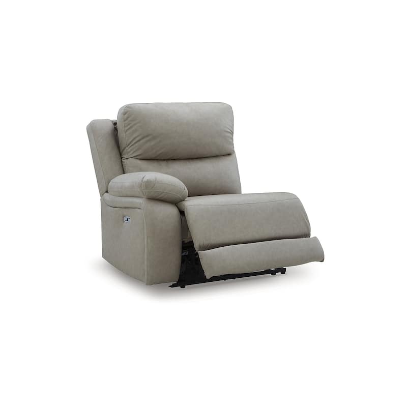 Signature Design by Ashley Brannigan Gray 6-Piece Reclining Sectional with Storage Console - 155" W x 142" D x 42" H