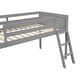 preview thumbnail 26 of 26, Twin Size Wood Low Loft Bed with Ladder, Ladder on Left or Right, White