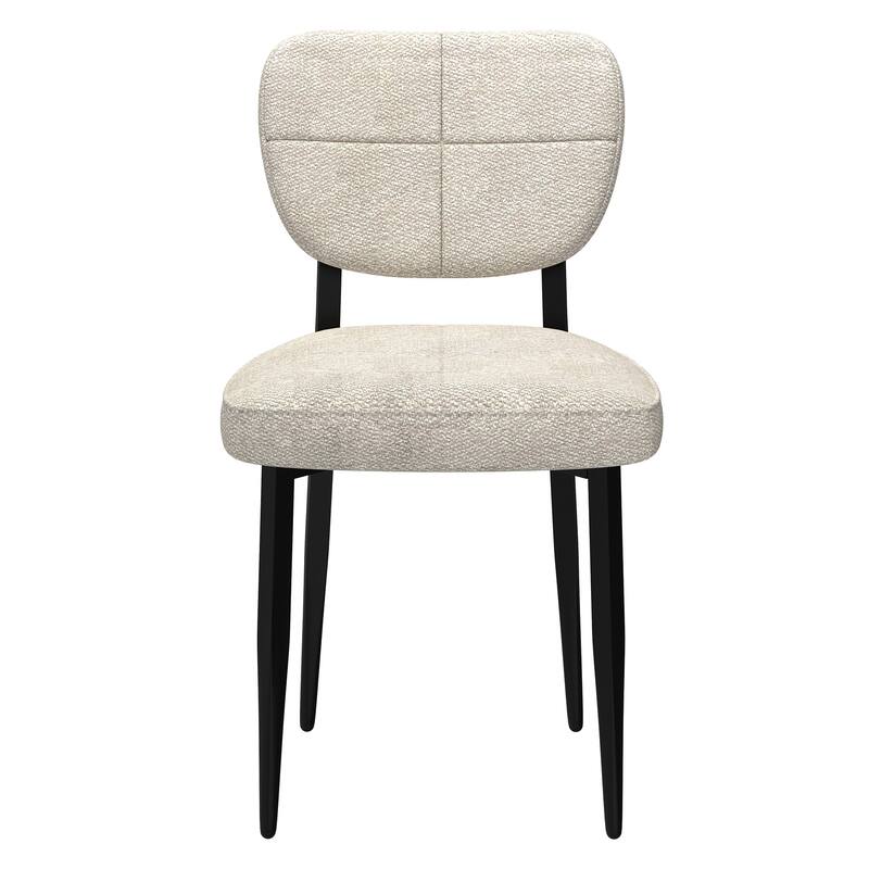 Modern Fabric and Metal Dining Chair, Set of 4