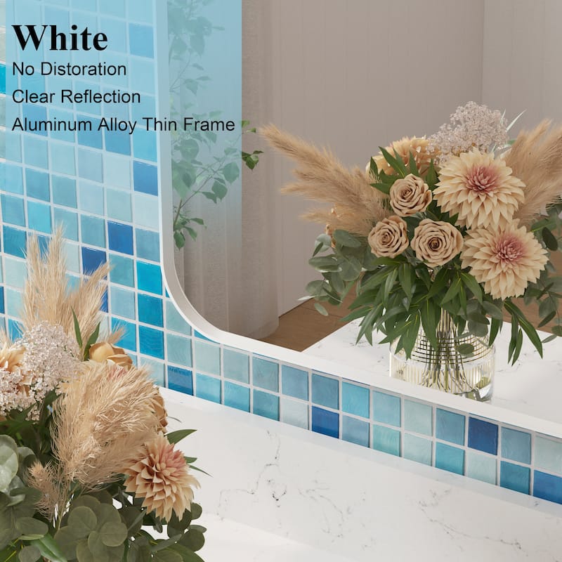 Modern Bathroom Wall Mounted Anodized Aluminum Framed Wall Vanity Mirror