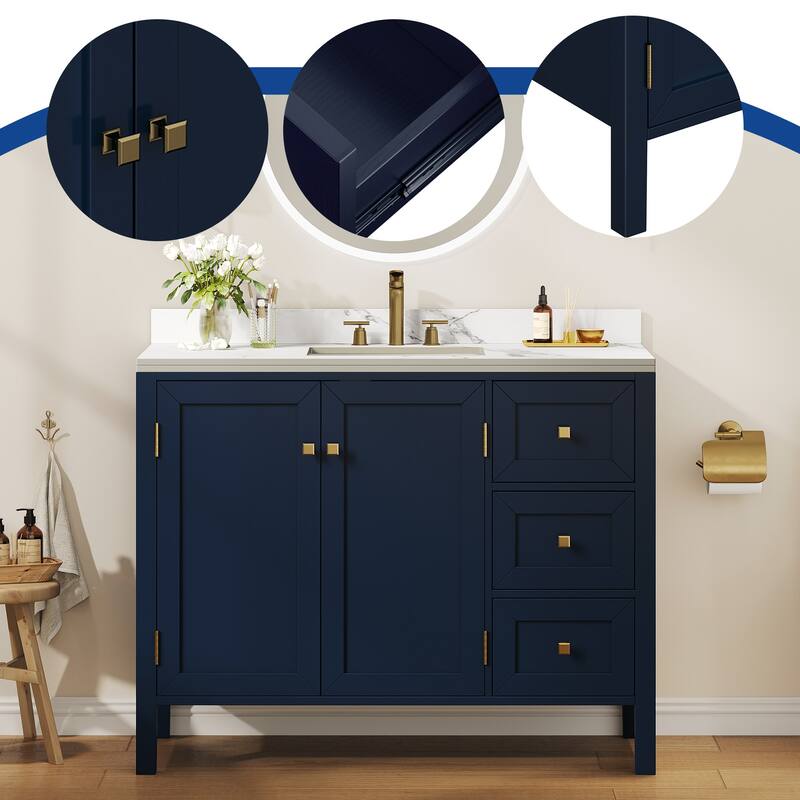 Moasis 36"/40"/ 47" Bathroom Vanity Cabinet with Sink