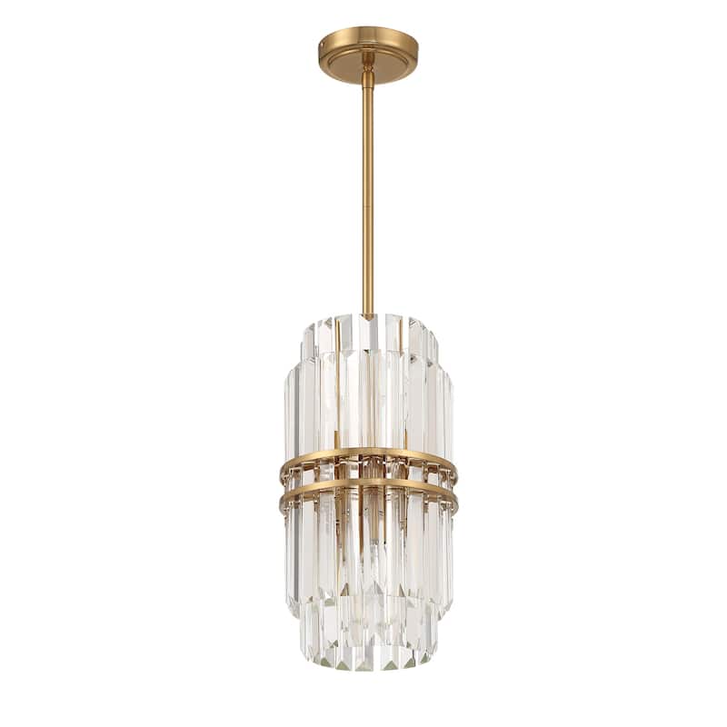 Hayes 4 Light Aged Brass Pendant