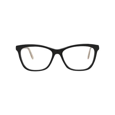 Maui Jim Square-Frame Acetate Optical Frames, Transparent Lens, Glossy Black Frame