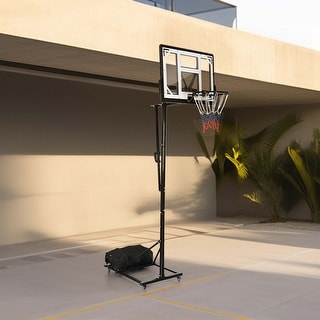 Moasis 8-10FT/4-10FT Adjustable Basketball Hoop with Base Wheel Stand