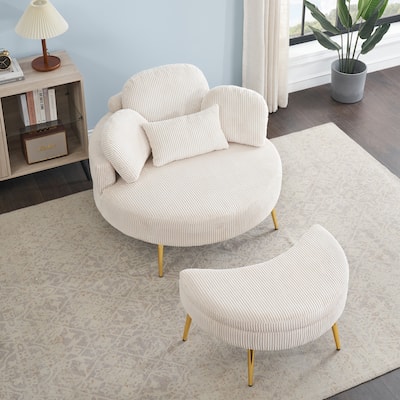 61 Inches Comfortable Seat Small Sofa with Small End Table