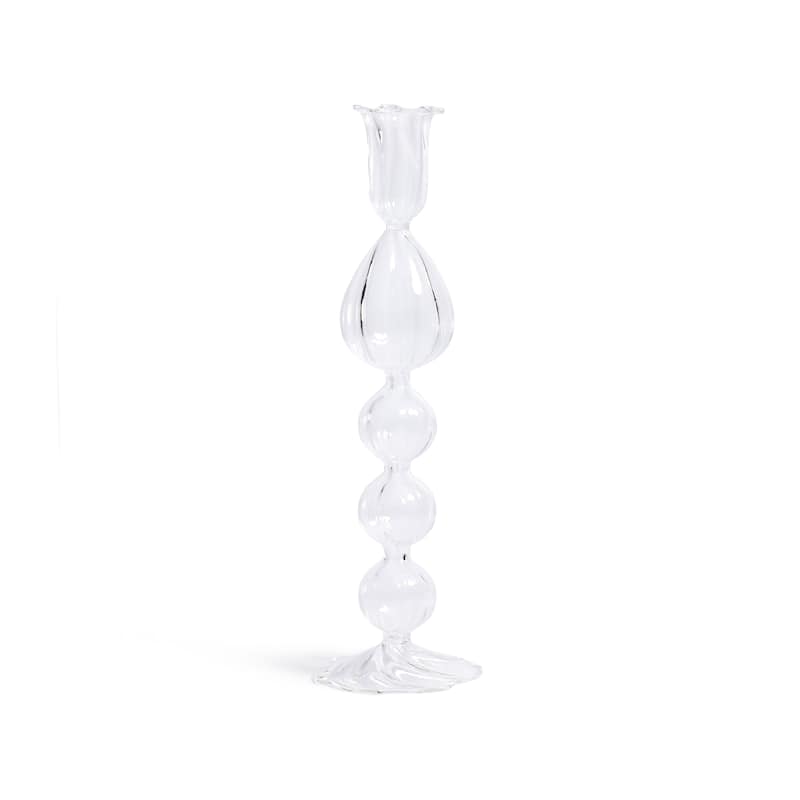 Marais Blown Glass Taper Candle Holders, Set of 4 - C-9.25"