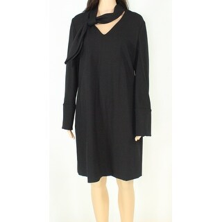 black front knot dress