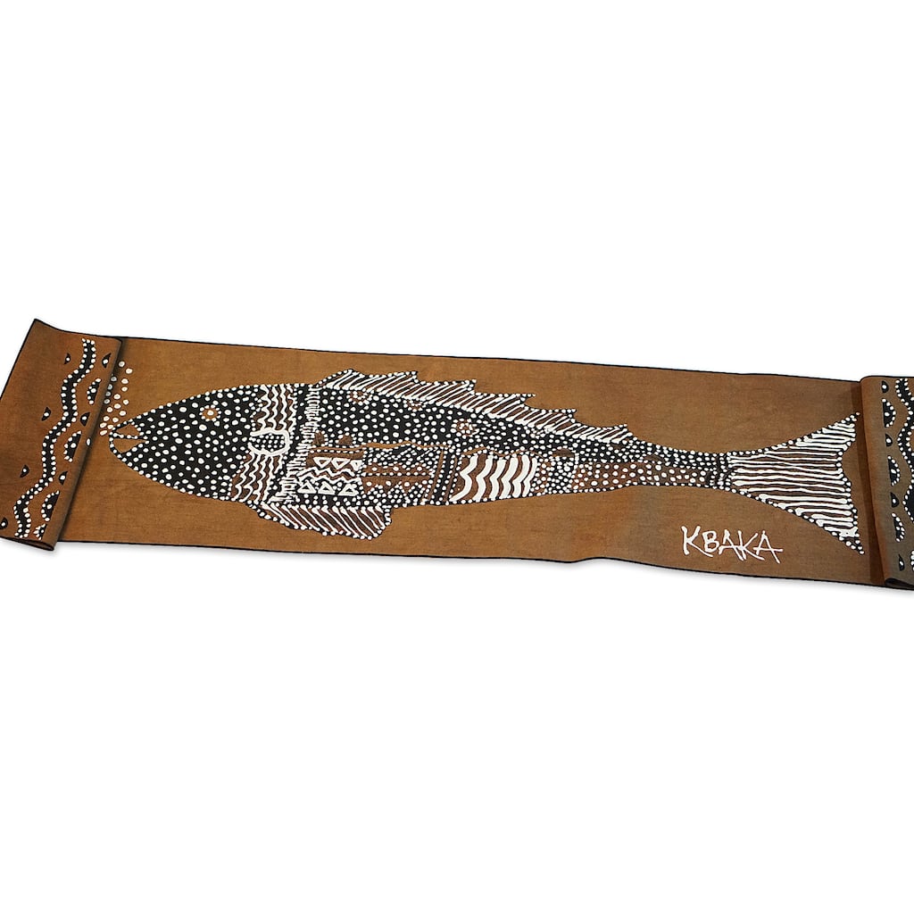 Novica Handmade Big Fish Cotton Table Runner