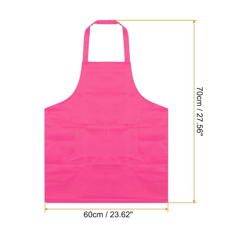 2pcs Kitchen Cooking Aprons Art Aprons Pottery Artist Painting Apron - 70cmx60cm - Pink