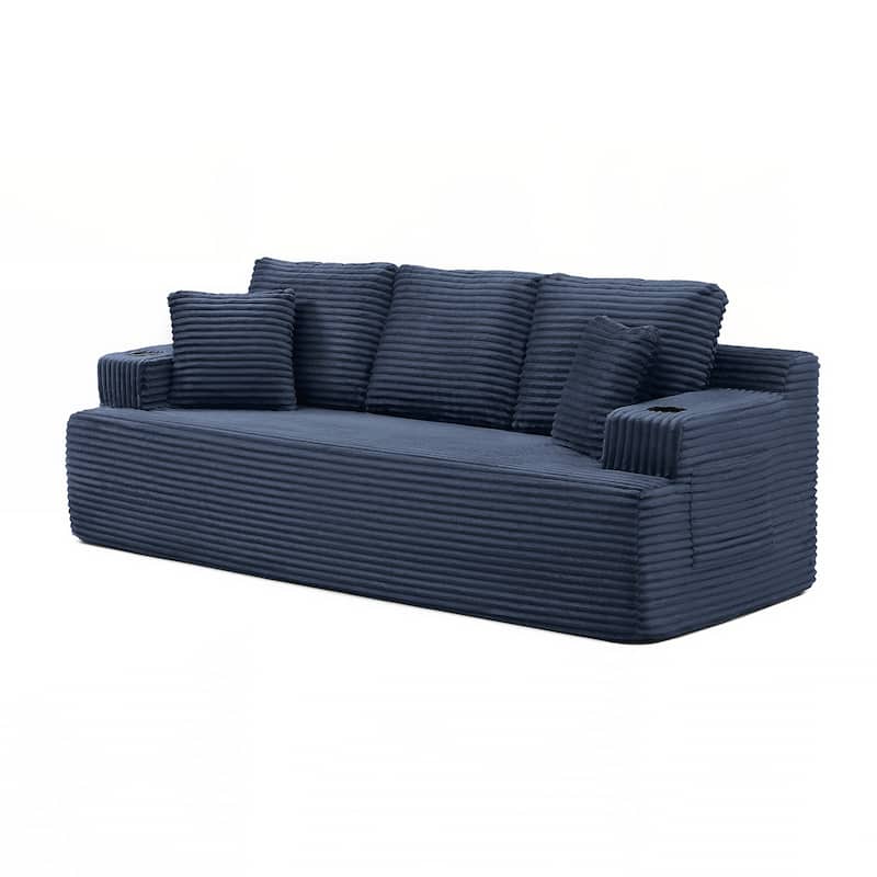 86.2''Boneless Sofa Couch with 2 Pillows Extra