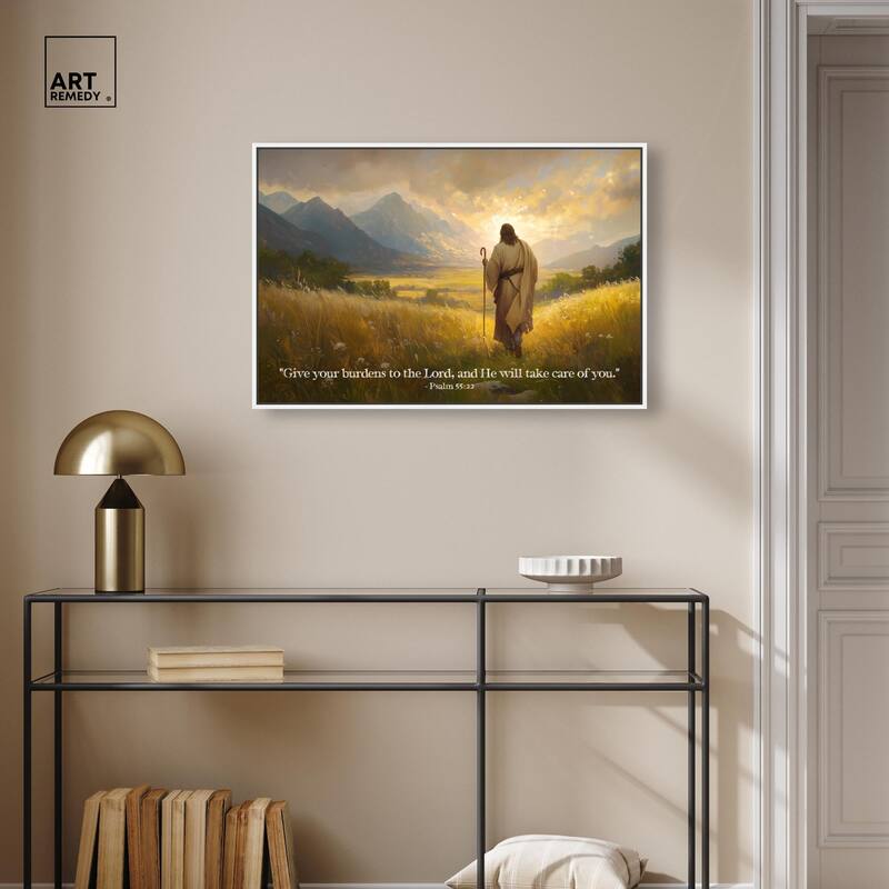 Give Your Burdens Canvas by Art Remedy