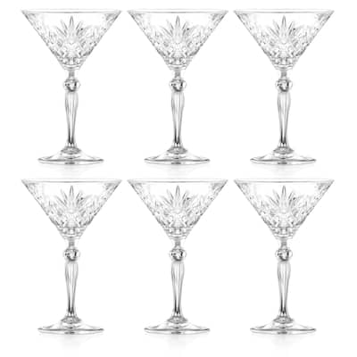 Majestic Gifts Inc. Glass Martini, 6 oz. Set of 6
