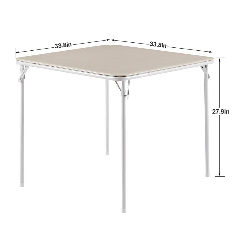 Javlergo 34" Folding Card Table, Portable Square Game Activity Table with Collapsible Legs