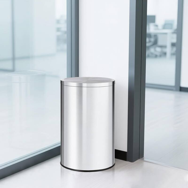 Kitchen Garbage Can, Trash Can with Flipping Lid & Removable Inner Bucket