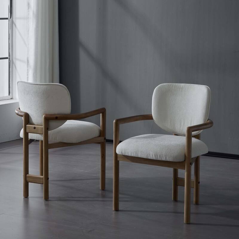 Dining Chairs Set of 2 Upholstered Arm Chairs