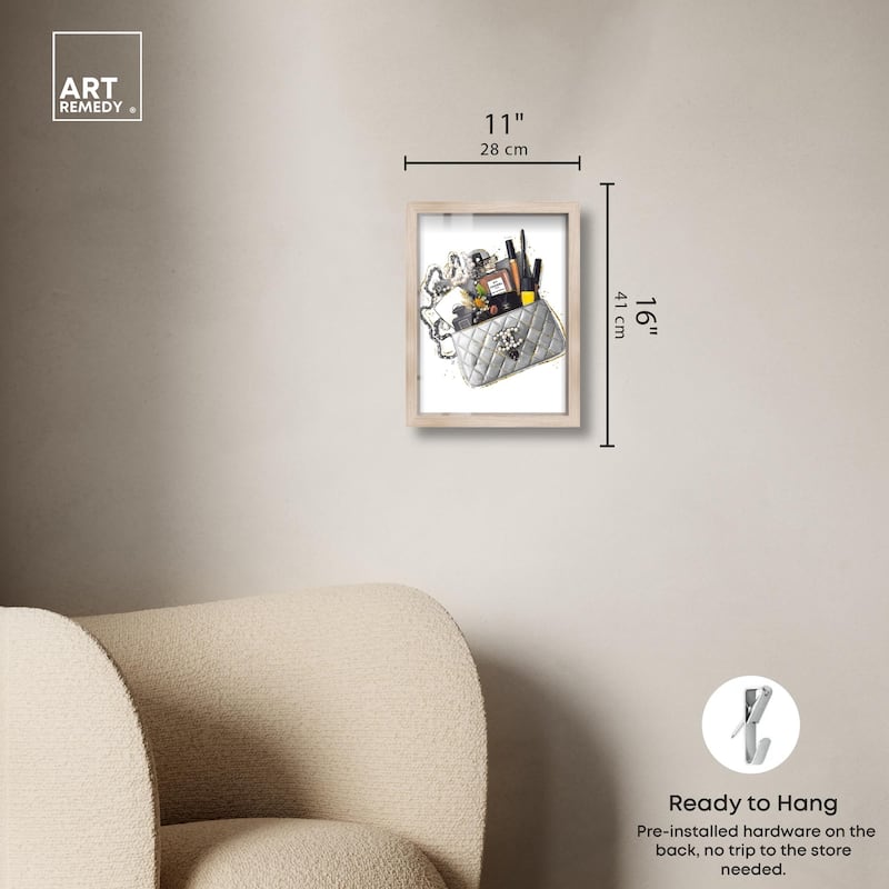 Grey Treasure Bag Shadowbox by Art Remedy