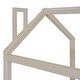 preview thumbnail 8 of 12, Twin Size Velvet House Bed Wood Bed, Playhouse Design with Strips on Headboard, Beige