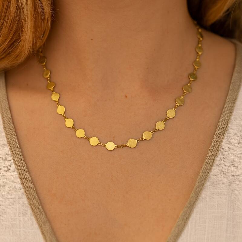 Mini Disc Chain Necklace