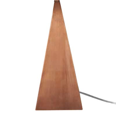 Nourison 21" Copper Finish Wood Triangle Table Lamp