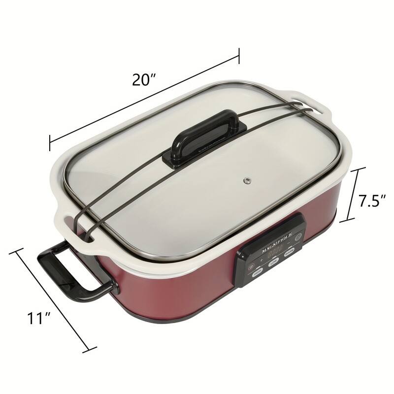 MAGNIFIQUE Programmable Slow Cooker with Non-Stick Pot