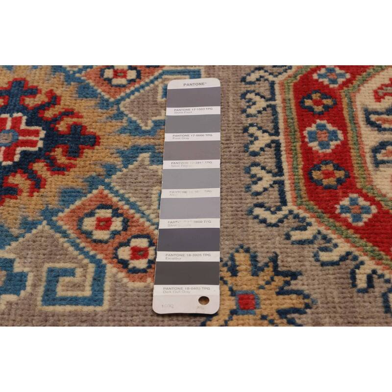 ECARPETGALLERY Hand-knotted Uzbek Ghazni Grey Wool Rug - 2'9 x 9'7