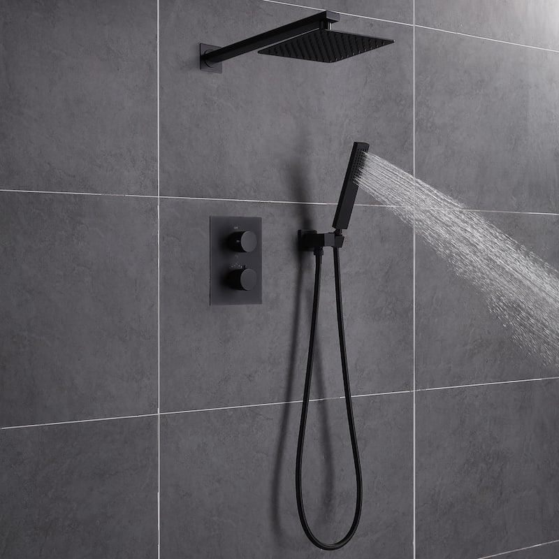 10" Rain Shower Head Thermostatic Complete Shower System With Rough-In Valve