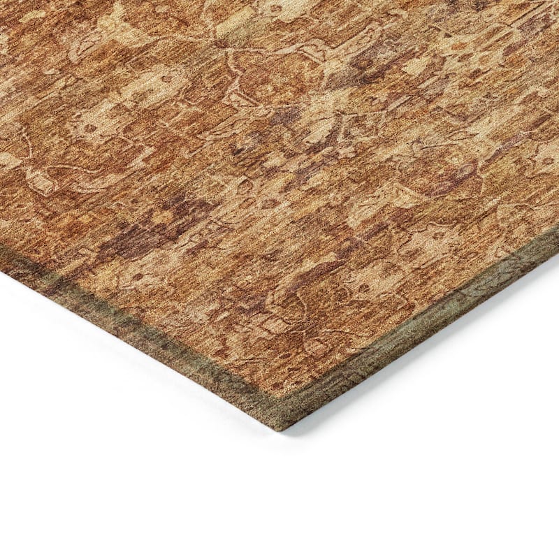 Machine Washable Indoor/ Outdoor Traditional Harmony Chantille Rug