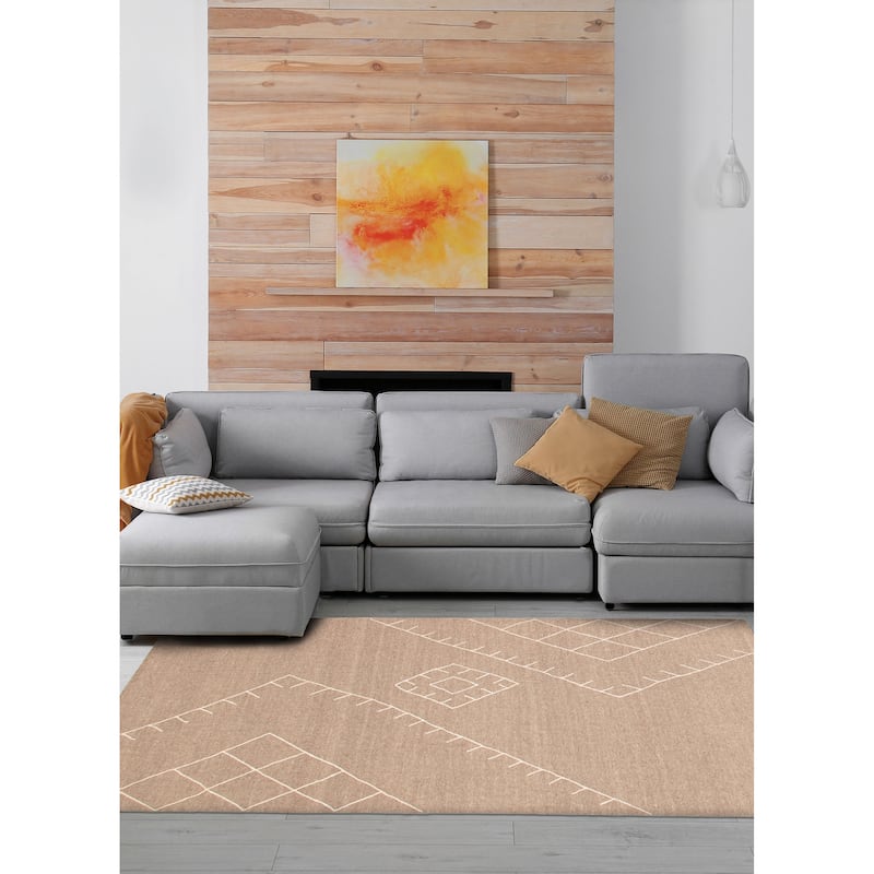 Marrakech Taupe Kilim 5'2" x 8'0" - 5'2 x 8'0