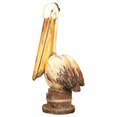 Polystone Pelican Decorative Sculpture - Cream - Roche River Decor