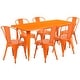 preview thumbnail 14 of 32, Rectangular Metal Indoor-Outdoor Table Set