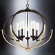 preview thumbnail 3 of 5, Luxury Mediterranean Chandelier, 27.875"H x 33.75"W, with Contemporary Style, Olde Bronze Finish by Urban Ambiance