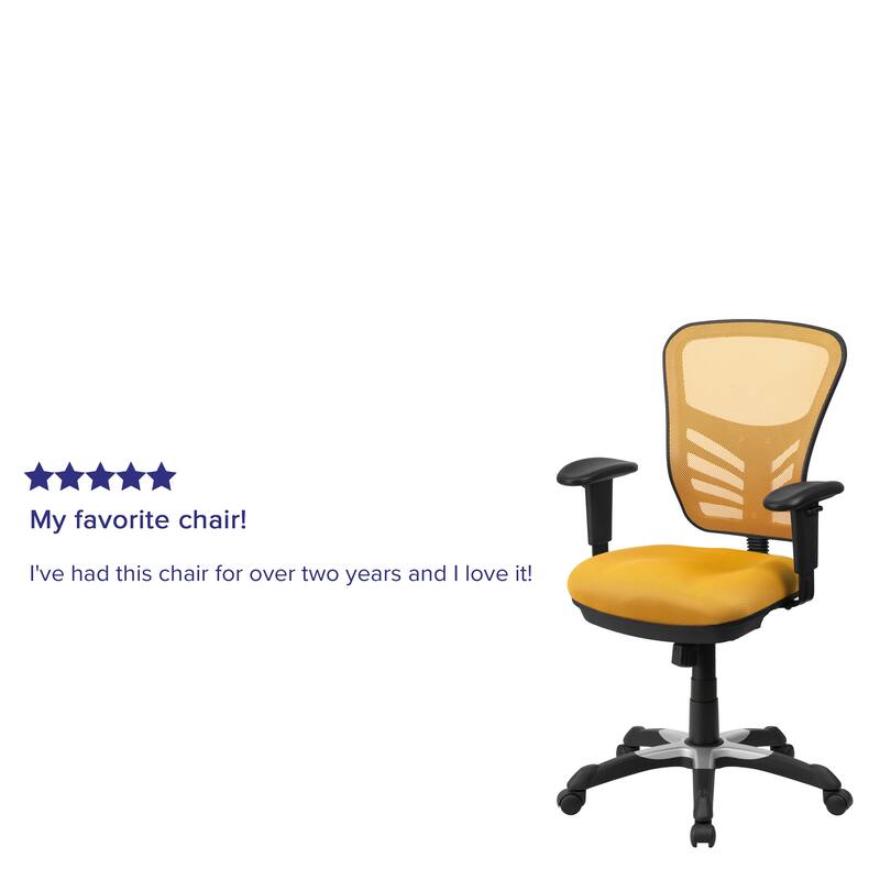 Mid-back Blue Mesh Adjustable Ergonomic Office Chair