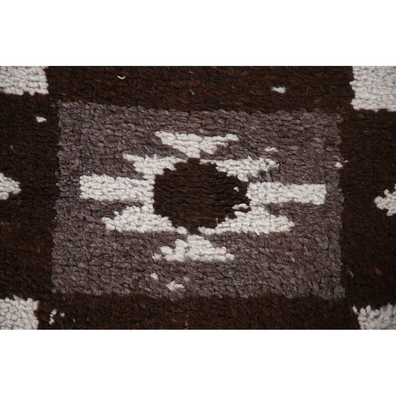Natural Dye Tribal Beige Anatolian Runner Rug Hand-knotted Wool Carpet - 3'5"x 11'8"