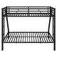 preview thumbnail 32 of 50, Twin XL over Queen/Full XL over Queen Metal Bunk Bed with 2 Side Ladders and Guardrails, Metal Frame Bunk Bedframe for Kids